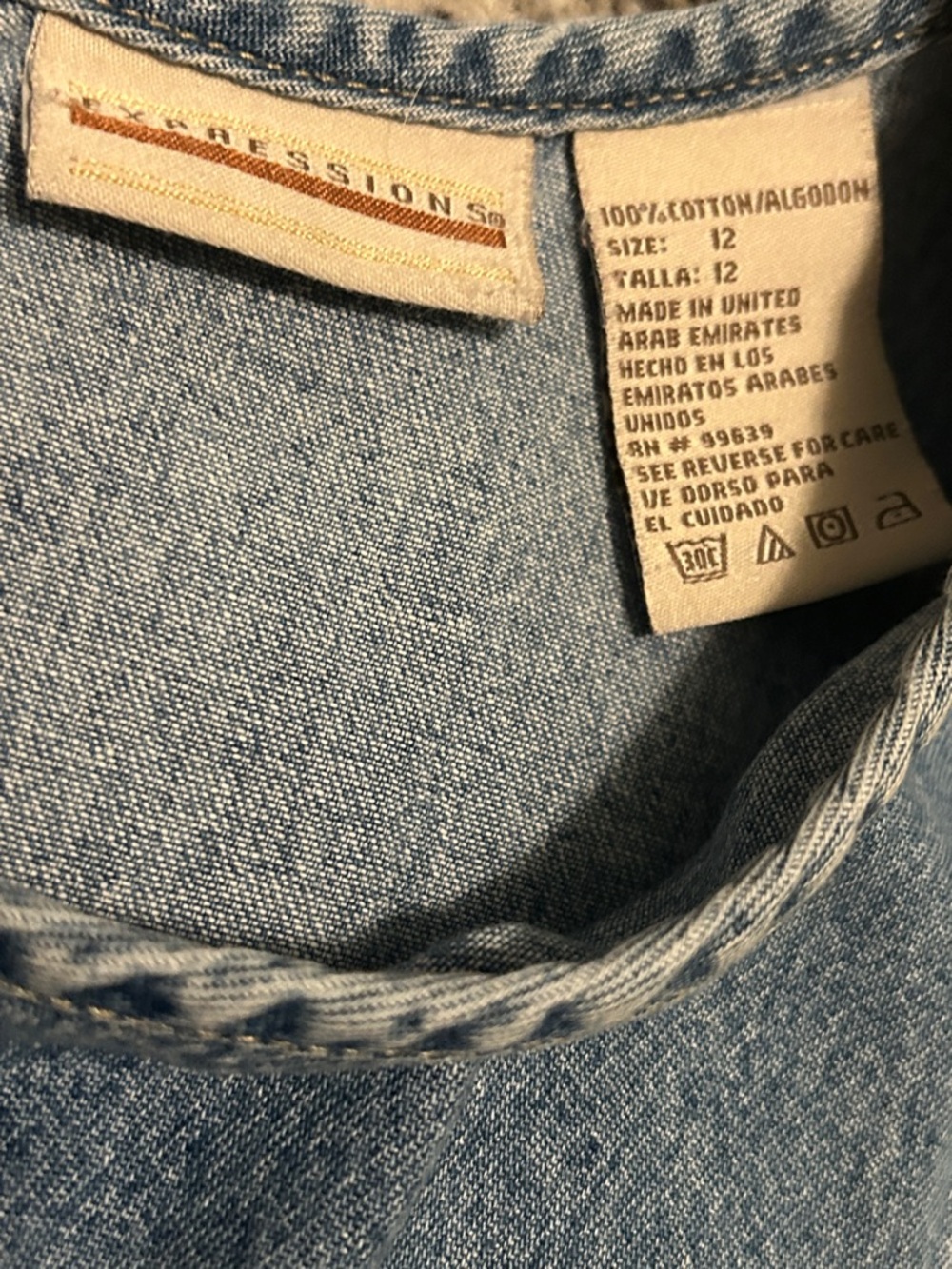 Vintage Patriotic Denim Dress - Picture 4 of 5